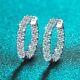 1.3ct Diamond Hoop Earrings White Gold & Gift Box Lab-created Vvs1/d/excellent