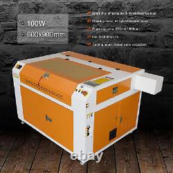 100W 900x600MM NEW CO2 Laser Engraver Engraving Cutting Machine Cutter with Wheels