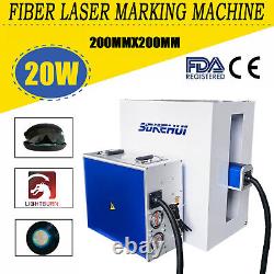 20W Fibre Laser Marking Machine W Cover 200x200mm Laser Engraver Marker Raycus
