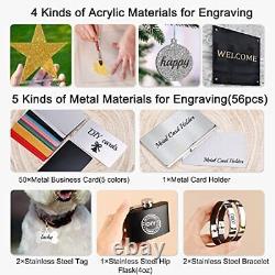 300 PCS Laser Engraving Material, 40 Kinds of Engraving Material Accessories