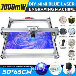 3000mW 50x65cm DIY Mini Laser Cutting Printer Engraving Engraver Machine Desktop