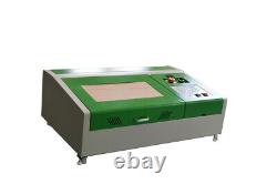 40W CO2 Laser Engraver Cutter Engraving Machine Cutting 300x200mm + 4 Wheels