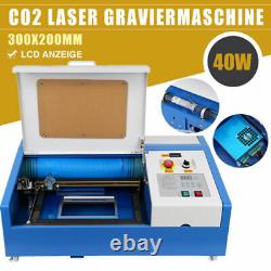 40W CO2 Laser Engraver Cutter Engraving Machine USB Port Cutting Carving Xmas
