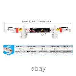 40W CO2 Laser Tube 700mm Dia. 50mm Glass Pipe for CO2 Laser Engraving Cutting