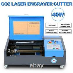 40W Laser Engraver CO2 Laser Engraving Cutting 300x200mm Carving Machine 220V CE