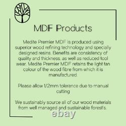 4mm Medite MDF Laser Cutting Engraving Models Craft Scroll Saw Sheet Material
