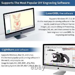 5.5W Actual Output Laser Engraver Machine for DIY Engraving Cutting 40x40cm