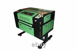 50W CO2 Laser Engraver Cutter Engraving Machine Cutting Tools 50x30CM + 4 Wheels