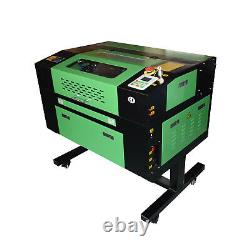 60W CO2 USB Laser Engraving Cutting Machine Engraver Cutter 400x600mm + 4 Wheels