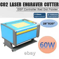 60W CO2 USB Laser Engraving Cutting Machine Engraver Cutter with4 Wheels