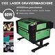 60w Co2 Usb Laser Engraving Engraver 400x600mm Cutting Cutter Printer With4 Wheels