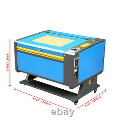 60W CO2 USB Laser Engraving Engraver 700x500mm Cutting Cutter Printer with4 Wheels