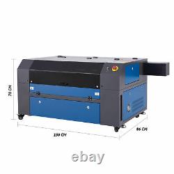 700500mm 80W CO2 Laser Engraver Cutting Machine with Rotary Axis, Power Supply