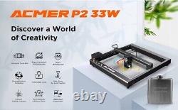 ACMER P2 33W Laser Engraver Laser Cutting Machine Air Assist+M2 Laser Roller