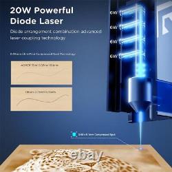 ACMER P2 Laser Engraver Machine 20W For Engraving Cutting4240cm+Rotary Roller