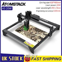ATOMSTACK A5 20W Laser Engraver DIY Engraving Cutting Machine Metal Wood UK Plug