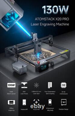 ATOMSTACK X20 PRO 130W Desktop DIY Laser Engraver Engraving Cutting Machine