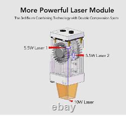 Aufero Laser 2 Air Assist Engraving CNC Cutting Machine LU2-10A 10W Output Power