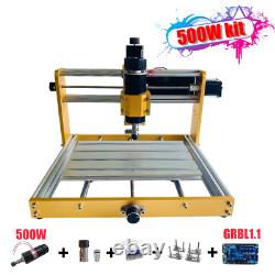 CNC Router Machine, 3018 PLUS with 300/500W Spindle PCB PVC Wood Engraving Cutting