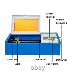 CO2 Laser Engraver 40W Rubber Stamp Engraving Cutting Machine 20x30cm