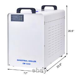 CW-5200 Industry Water Chiller for CO2 Laser Engraving Cutting Machine 9L Tank