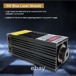 Laser Head Engraving Module with TTL 450nm Blu-ray Wood Marking Cutting Tool US