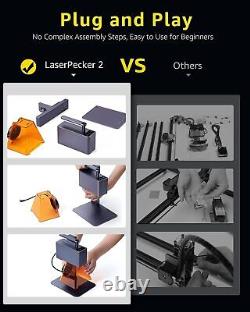 LaserPecker L2 60W Laser Engraver Cutter DIY Engraving Cutting Machine 4''4