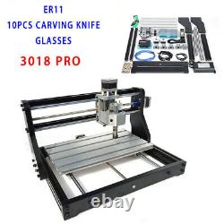 PRO 3 Axis DIY CNC3018 CNC Router Kit Engraving Machine Laser Marking Cutting UK