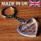Personalised Name Heart Shape Keyring Laser Cut And Engraved Frosted Gift
