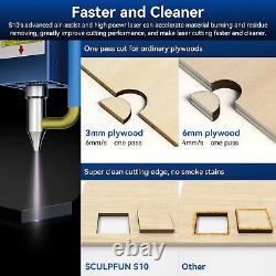 SCULPFUN S10 Laser Engraver 10W Laser Cutting Machine with Air Assist Nozzle