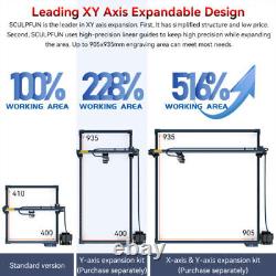 SCULPFUN S30 Laser Engraving Cutting Machine with Air-assist Kit +SCULPFUN Roller