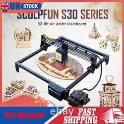 SCULPFUN S30 Laser Engraving Machine For Wood Acrylic Stone Metal DIY Cutter UK