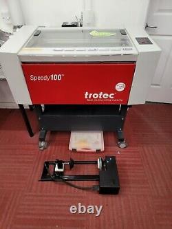 Trotec Speedy 100 Laser Engraving Machine 80watt With Rotary and Cutting Table