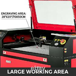 VEVOR 60W CO2 Laser Engraver 700X500MM Cutting Machine and Rotary Axis 3-JAW Kit
