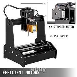 VEVOR CNC Mini Cylindrical Laser Engraver 15W Laser Engraving Cutting Machine
