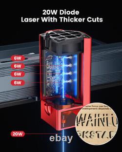 20w Mise À Jour Graveur Laser Avec Système D'aide À L'air 130w Diode Gravure Bricolage Coupé