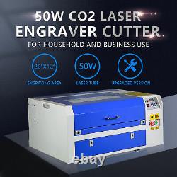 220v 50w Co2 Laser Machine De Découpe De Gravure 20 X 12 Cutter Usb Port