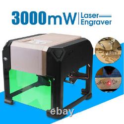 3000mw 3d Cnc Laser Gravure Coupe Machine Usb Graveur Diy Logo Mark Printer
