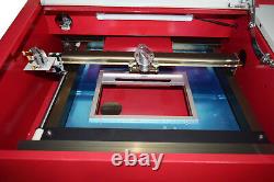 40w Co2 Usb Port Laser Gravure Et Coupe Machine Imprimante Laser + 4rads