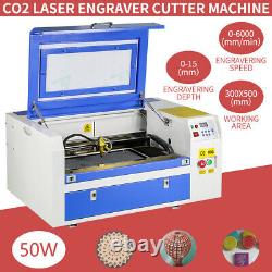 50w Co2 Laser Gravure Machine Graveur Cutter Usb Port 20 X 12 220v