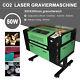 50w Co2 Usb Gravure Laser Machine Graveur Cutter 500x300mm + 4 Roues