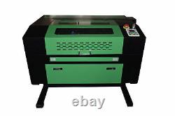 80w Cutter Laser Cutter Graveur Gravure Machine 700x500mm Panneau LCD + Axe Rotatif