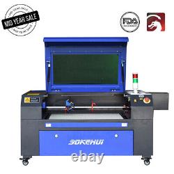 Autofocus 80W 700x500mm CO2 Graveur Laser Marqueur Cutter Découpe + Axe Rotatif