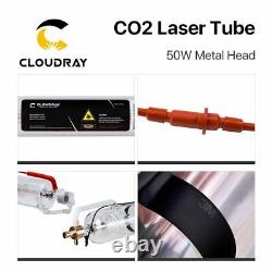 Cloudray 50w Co2 Laser Tube Metal Head 1000mm Tuyau En Verre Pour La Découpe De Gravure