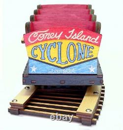 Coney Island Cyclone Roller Coaster Model Laser Gravé Et Coupé