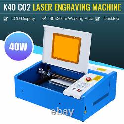 Crenex 40w Co2 Laser Graveur Machine De Gravure 30×20cm Machine De Découpe New