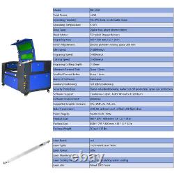 Découpeur graveur laser Co2 50W 300x500mm avec axe rotatif et refroidisseur d'eau CW3000
