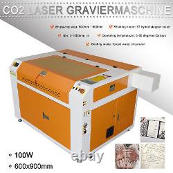 Graveur Laser 100w 90x60cm Gravure Machine De Découpe Cutter +rotary Axis+cw3000