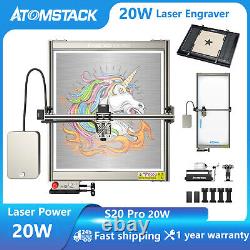 Graveur laser ATOMSTACK S20 Pro 20W Gravure Découpe + Rouleau R3 Pro + Extension