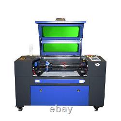 Graveur laser CO2 Machine de découpe et de gravure Cutter 50x30cm 50W + Axe rotatif